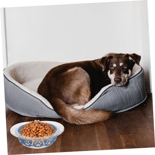 Angoily Große Kapazität Hund Feeder Schüssel Kunststoff Sicher Für Mehrere Haustiere Hängen