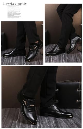 Men's Dress Shoes Formal Business Oxfords Shoes Comfort Lace-Ups Embossing Design Classic Derbys Shoes for Men3