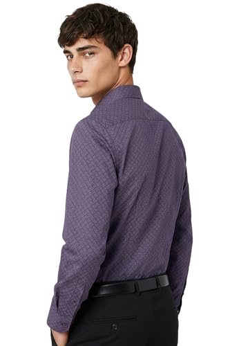 Image of Van Heusen Formal Shirt for Men | Cotton | Print | Slim Fit | Full Sleeves