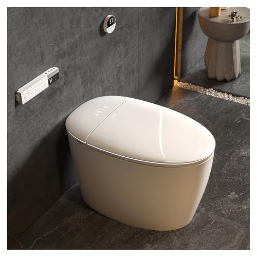 Image of #L1G -Smart Toilet with Built-in Bidet, Heated Seat,Warm Water and Dryer, Elongated Smart Toilet with Auto Flush, Auto Open and Close Lid, Foot Sensor Operation