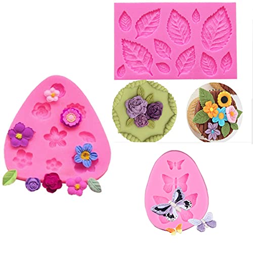 Firetreesilverflower Silicone Mould For Flower And Butterfly Candy - For Cake Decoration,Chocolate Fudge, Polymer Clay thumb #6