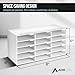 AdirOffice Cardboard Classroom Mailbox, and Office Mail Organizer with Name Slots, (15 Slot, White)