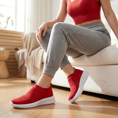 Image of vibdiv Pull-on Shoes Women Sock Sneakers Casual Lightweight Walking Jogging Yoga Indoor Outdoor Travel