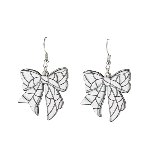 Bowknot Shaped Game Day Earrings Creative Football