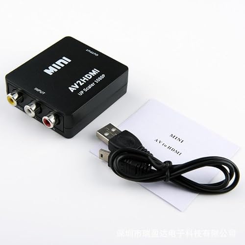 FANTIA RCA to HDMI, AV to HDMI Converter, 1080P 4k Video Audio TV 3 RCA CVBS HDMI with USB Charging Cable - Thumbnail 4