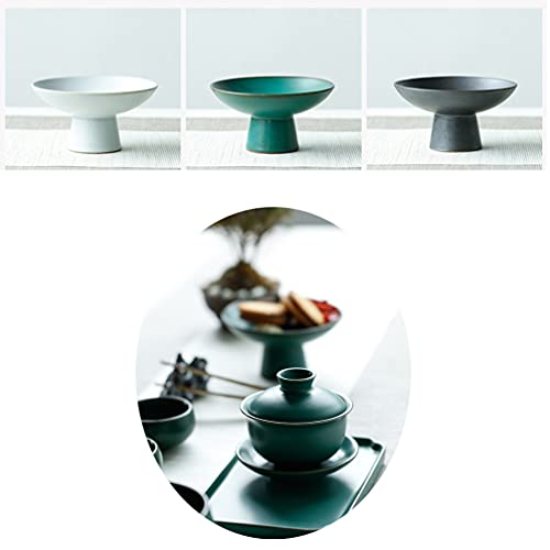 Yarnow Ceramic Snack Bowl Japanese Style Raised Fruit Plate Food Appetizer Serving Tray Candy Dessert Cake Display Dish For Soy Sauce Seasoning Dipping #TOP7