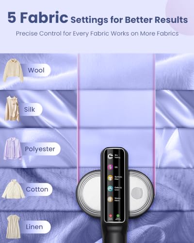 Image of Travel Steamer for Clothes, 110-240V Dual Voltage Portable Steamer | 1200W Fast Heat in 15s, 140ml Tank, 5 Fabric Settings, 2 in 1 Handheld Garment Steamer & Iron for Business, Global and Europe