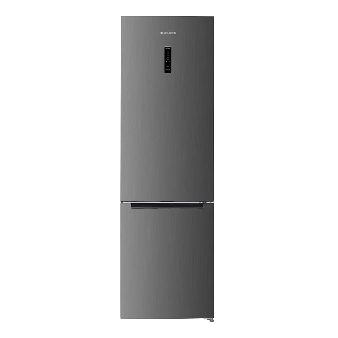 Aspes Frigorifero combi inox 2 ante AC2602ENFDX, capacità 326 litri, No Frost, ventilazione statica, livello sonoro 40 dB, anta reversibile, apertura tipo maniglia, classe energetica E