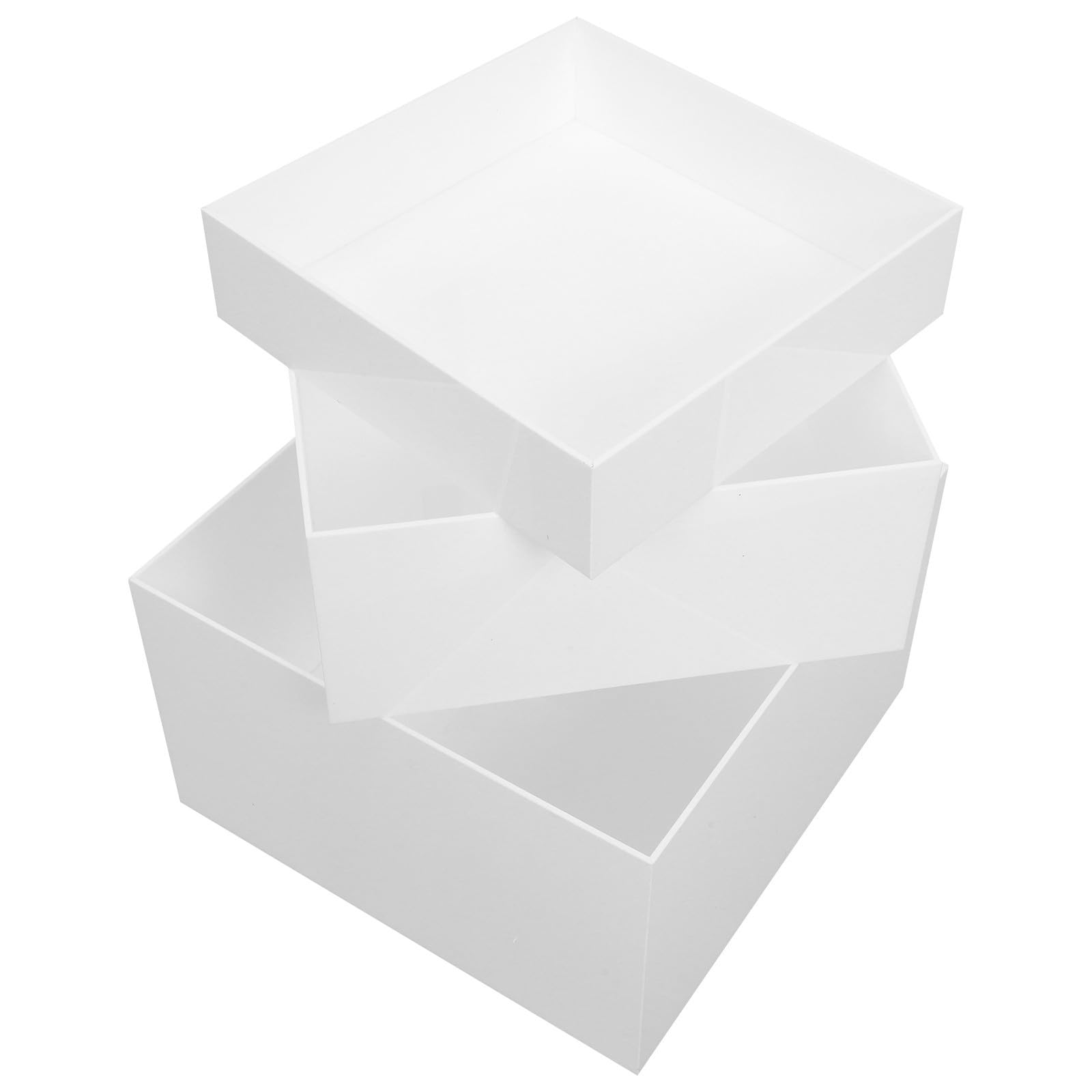 VOSAREA 3 Pezzi Espositore Cubo in Acrilico Bianco per Cupcake, 8 9 10