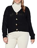 100% polyacryl Only Carmakoma Damen CARBELINDA LS Cardigan Strickjacken, Black/Detail:Melange, XL-54