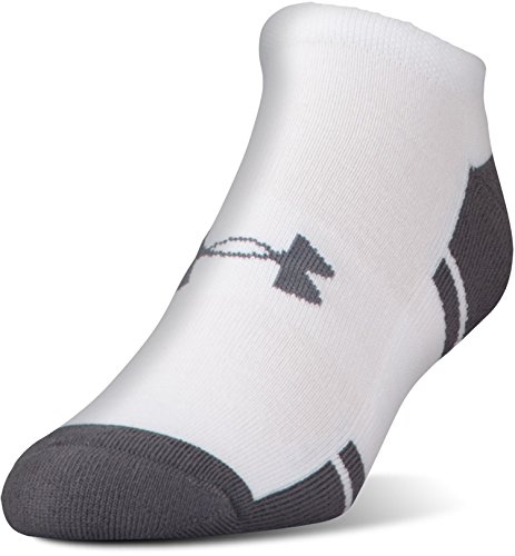 Under Armour Youth Resistor 3.0 No Show Socks, Multipairs , White/Graphite (6-Pairs) , Small #TOP2