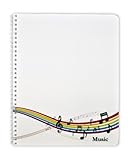 BookFactory Music Notebook/Music Journal - 100 Pages, Laminate Cover, Wire-O, 8