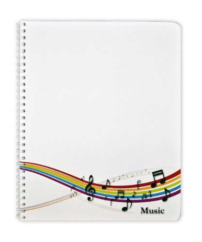 BookFactory Music Notebook/Music Journal - 100 Pages, Laminate Cover, Wire-O, 8'' x 10'' (20.3cm x 25.4cm), 10 Staves per Page Format (Made in USA)
