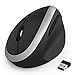 Wireless Vertical Mouse, Jelly Comb Wireless Mouse 2.4G High Precision Ergonomic Optical Mice 【 for Small Hands 】 (Black and Silver)