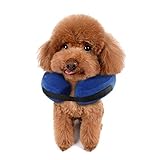 Protective Inflatable Dog Cone Collar,Comfortable Designed to Prevent Pets from Biting Scratching at Injuries, Stitches, Rashes Wounds,Adjustable Soft Pet Recovery Collar for Dogs or Cats (S)