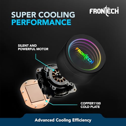 Image of Frontech 360mm AIO Liquid Cooler | ARGB Sync | 1800 RPM PWM Fans | Supports Intel LGA 1700 /1200 /115x, AMD AM4 /AM5 | 1 Year Warranty (CPF-0010)