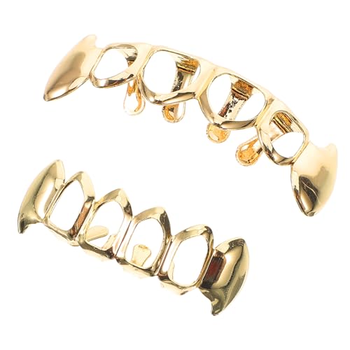 VALICLUD 1set Gold Hollow Grill Adults Ready to Wear Decorative for Hip-hop Culture Comfortable Fit and Design