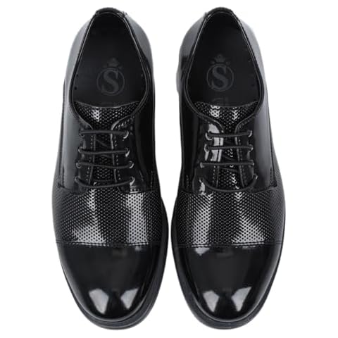 SIRRI Boys Dotted Derby Dress Shoes Cover