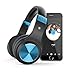 OUCOMI Stereo Over-Ear Headphones with Microphone Lightweight and Foldable Wired Headphones Blue