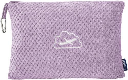 BEDELITE Travel Blanket with Bag, Ultra-Soft Jacquard Fleece Blanket with Luggage Sleeve & Backpack Clip, Airplane Blanket Travel Essentials, Lavender