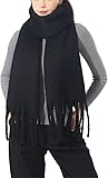 DOUCE ET CONFORTABLE : L'écharpe d'hiver épaisse de couleur unie est décorée de glands, douce et confortable au toucher. Améliorez votre look sans effort. Cette écharpe complète toute tenue en tant que châle, écharpe ou couverture douillette. Avec des couleurs intemporelles, il est parfait pour le printemps, l'automne et l'hiver. La mode rencontre la fonctionnalité dans chaque tenue