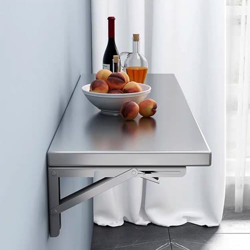 Table pliante murale inox pour libérer l'espace des petits bureaux - 8