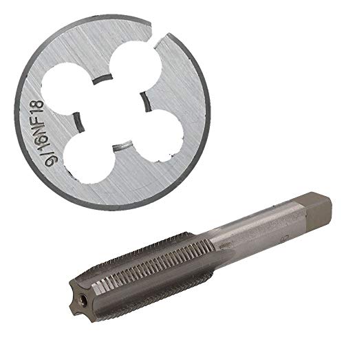 Image of 9/16" x 18 UNF Tap & Die Tungsten Steel Taper and 38mm Split Die