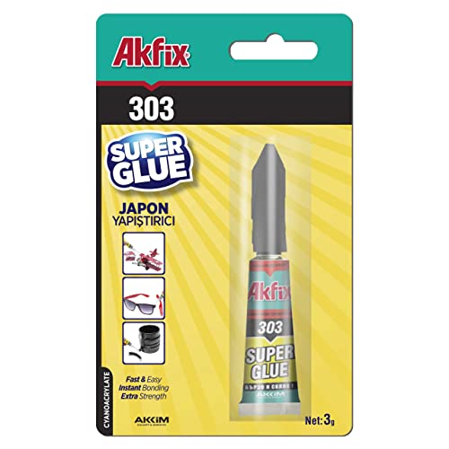 Hızlı Metal Cam Kauçuk Plastik 3g 303 Süper Japon Yapıştırıcısı, Kuruyan Siyanoakrilat, için Güçlü Yapıştırıcı