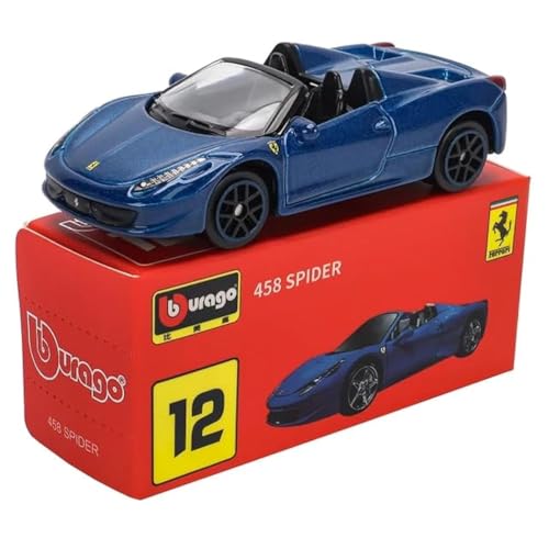 Image of Bburago 1:64 Scale Ferrari Series Model Collection Race Diecast Metal Model Car (458 Spider)
