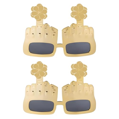 louuuou 2 Pcs Halloween Glasses Halloween Accessories Glasses, Funny Sunglasses Party Novelty Sunglasses With Finger for Holiday Raves, Birthday Parties