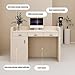 Modern Reception Desk with Counter, Front Desk for Small Spaces, Retail Checkout Counter with Drawers, Welcome Desk for Hotels, Beauty Salons, and Offices(Grey)