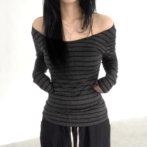 Y2K Shirts Long Sleeve V Neck Grunge Aesthetic T Shirt for Women2