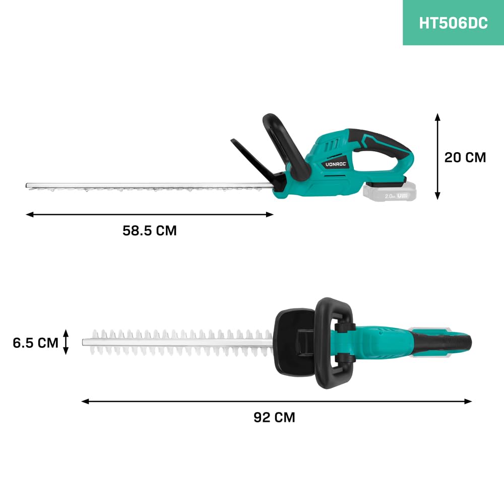 Nożyce do żywopłotu 20 V – 520 mm – bez akumulatora i ładowarki