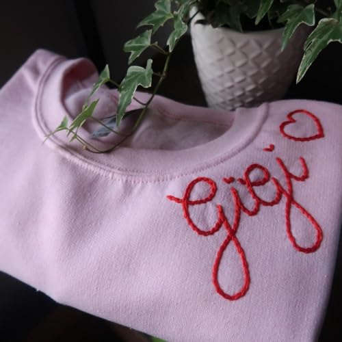 IZI POD Personalized Mama Hand Embroidered Sweatshirt, Grandma Mimi Sweatshirt3