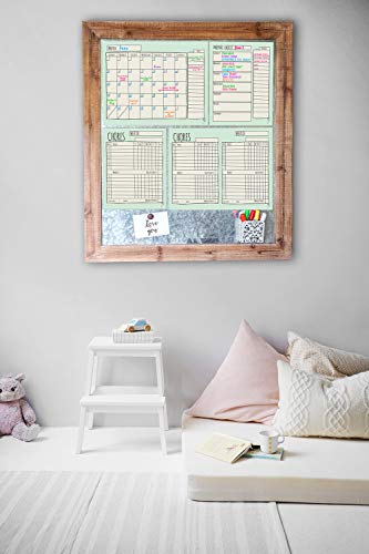 image for Jennakate - Mint Magnetic Multiple Child Behavior Reward Chore Chart -