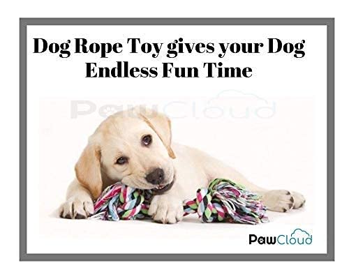 Image of Cotton Chew Dog Rope Toy, 10.5 Inch Large - Multicolor