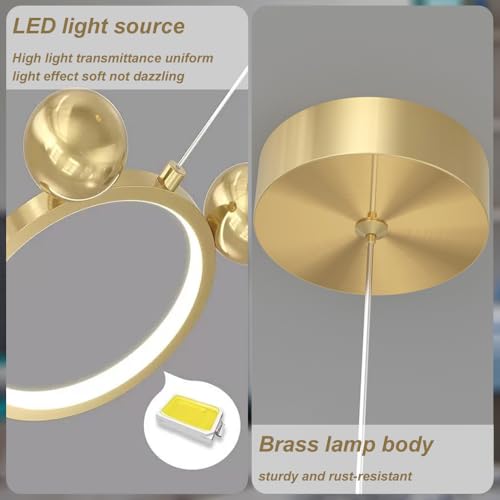 Lámpara de araña LED de 12 W sin parpadeos para dormitorio 5