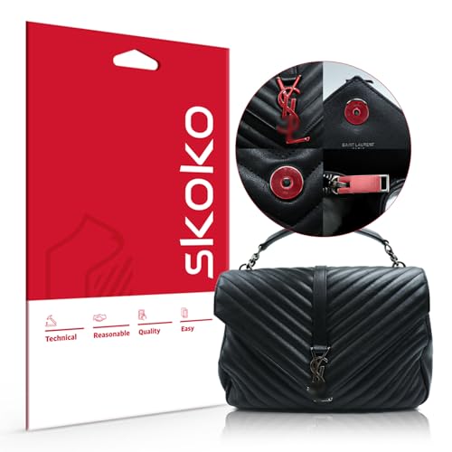 skoko [2 conjuntos de películas protetoras de ferragens para bolsa grande Saint Laurent College, película transparente transparente, cobertura total, anti-arranhões