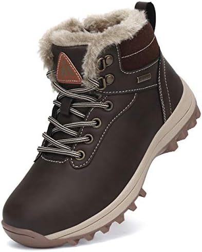 Mishansha Winterstiefel Kinder Warme Rutschfest Outdoor Gr.24-36 | Wasserabweisend, Freizeit, Komfort, Bequeme, Warm Gefüttertes, Winter, Trekkingschuhe, Kinderschuhe