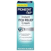 Monistat Instant Itch Relief Cream for Women, Fragrance-Free Formula with Aloe Vera Soothes and Cools Vaginal Itch, 1 Oz