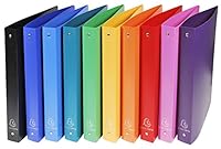 Exacompta 51699E 20er Pack Ringbuch OPAK DIN A4 aus Kunststoff 4 Ringe 30mm breit farbig sortiert ideal für Schule und Büro Ringhefter Ringordner Ringbuchordner