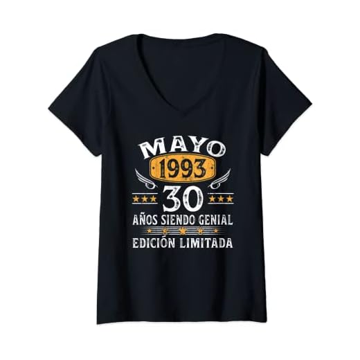 Mujer Nacido En Mayo 1993 Vintage 30 Años Regalo Hombre Mujer Camiseta Cuello V