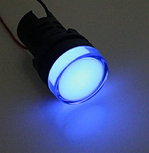 Luz indicadora azul AD16-22DS de 12V con iluminación LED 3