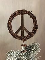 Algopix Similar Product 7 - Peace Sign Christmas Tree Topper Brown