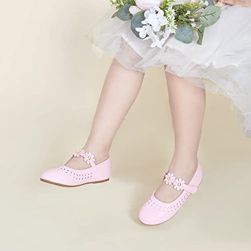 Image of Felix & Flora Girls Toddler Little Ballet Shoes - Flower Girls Mary Jane Flats Dress Shoes Party Wedding