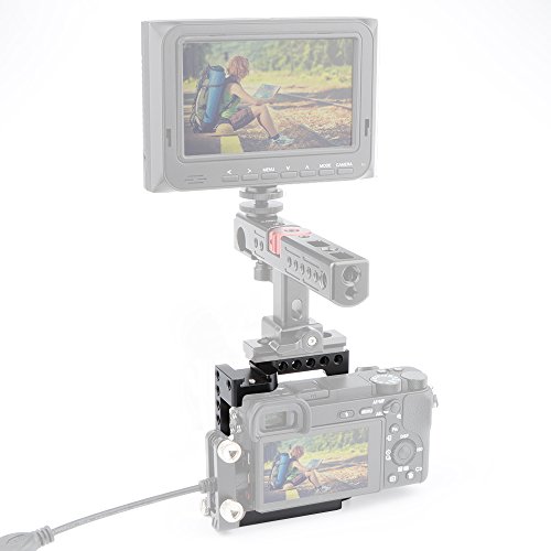 Image of CAMVATE Camera Cage for Sony Alpha A6600 /A6500 with Conversion 1 /4 inch-20 Adapter Hole(Black) - 1380