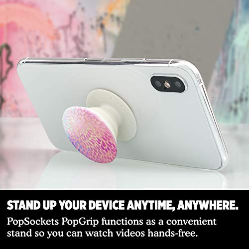Image of PopSockets PopGrip: Phone Grip and Phone Stand, Collapsible, Swappable Top, Petal Power Gloss