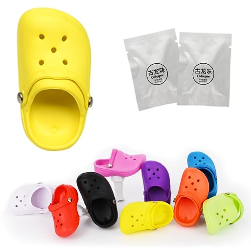 ZJCAHXJ 1 Pack Cute Car Air Freshener,Shoe Shape Car Vent Clips with 2PCS Refills Solid Fragrance Replacement Pads Car Decor Car Perfume Clip Car Interior Accessories for Men/Women（Yellow）