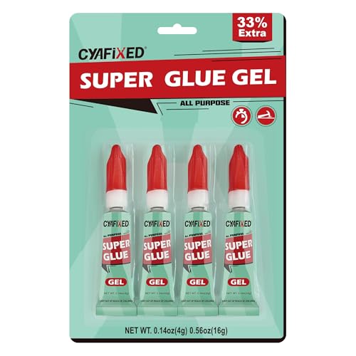 Super Glue Gel Clear for Wood Plastic Metal, Instant Superglue