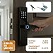 Stilaris Slim Smart Lock with Handle – 4-in-1 Biometric Fingerprint Door Lock, Thin Profile Mortise-Style Keyless Entry for Home, Office & Patio Doors, Waterproof Electronic Keypad & IC Card Access